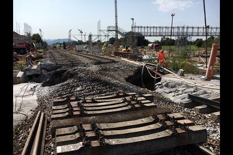 DB Netz began work to rebuild the alignment over the collapsed tunnel at Rastatt on August 25.